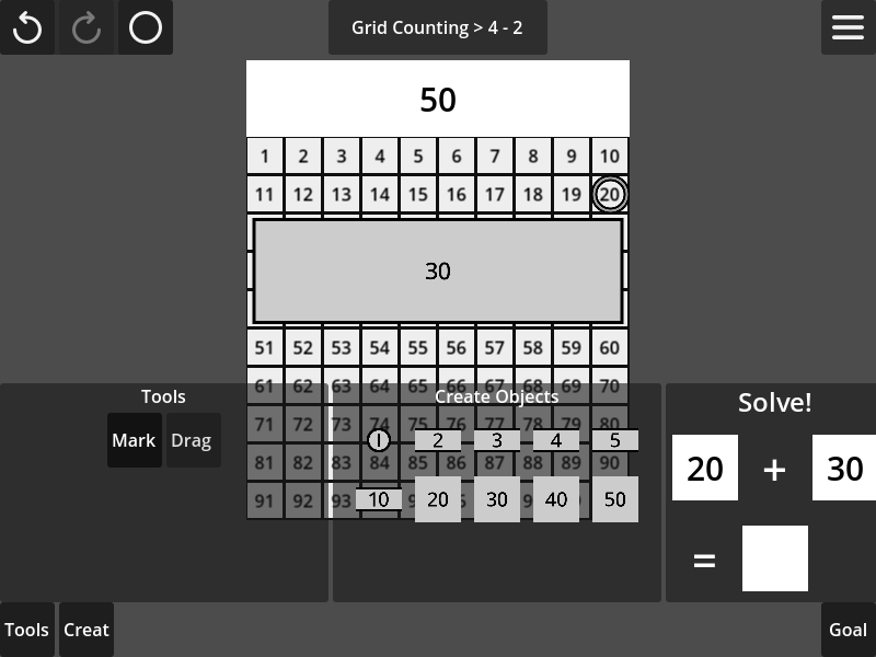 Super Practica 0.7.2 screenshot: Grid counting level 4-2.