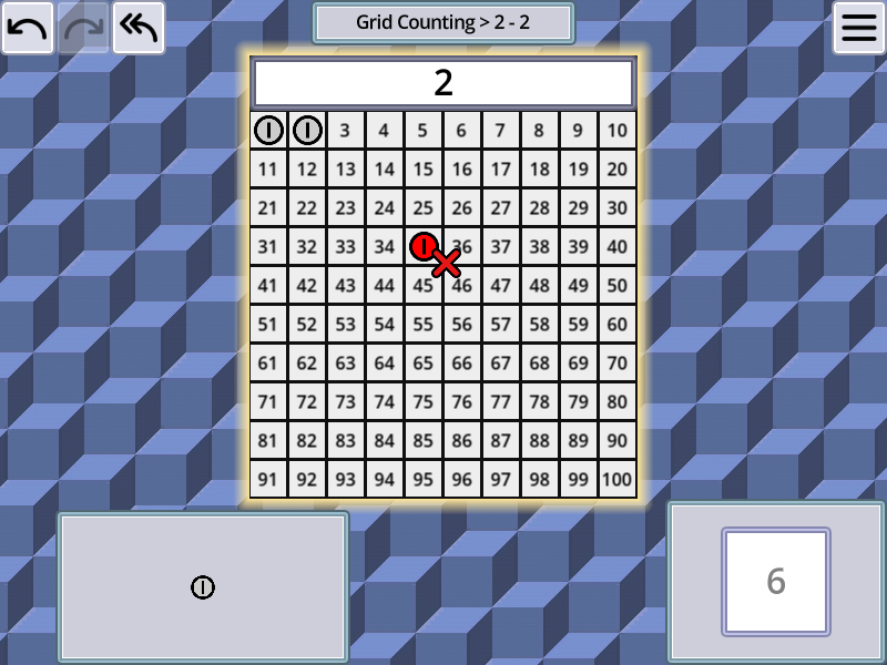 Super Practica 0.8.0 screenshot: Grid counting level 2-2.